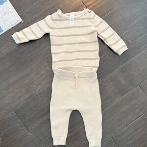 Striped Knit Baby Outfit